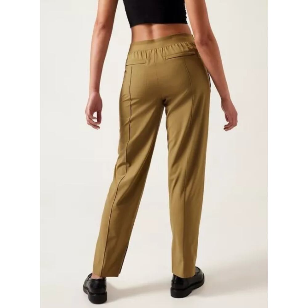 Athleta Brooklyn Heights High Rise Pant Size 14T Tall Tapestry Gold Tan - Picture 2 of 10